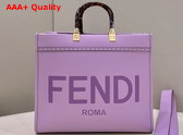 Fendi Sunshine Medium Lilac Leather Shopper Replica