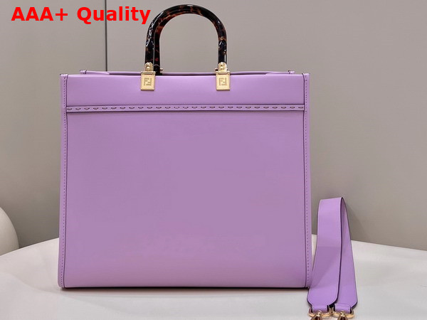 Fendi Sunshine Medium Lilac Leather Shopper Replica