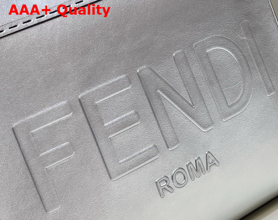 Fendi Sunshine Medium Silver Laminated Leather Shopper Replica