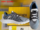 Fendi Tag Sneakers Blue Technical Mesh Running Sneakers Replica