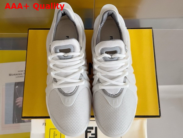 Fendi Tag Sneakers White Technical Mesh Running Sneakers Replica