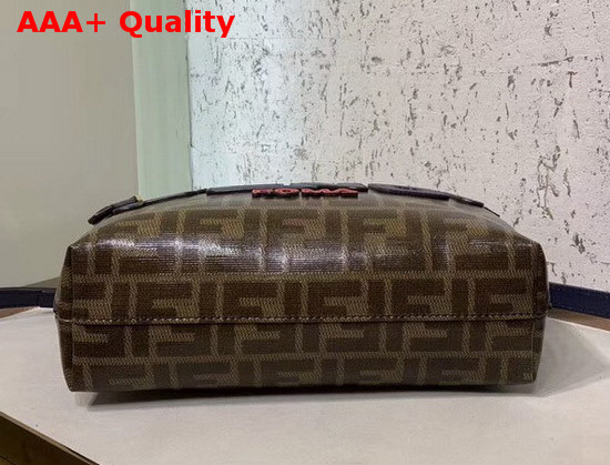 Fendi Toiletry Case Dark Brown Glazed Fabric with FF Motif Replica