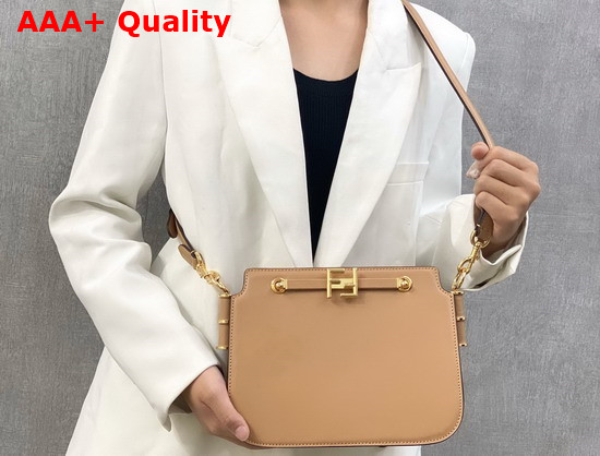 Fendi Touch Beige Leather Bag Replica