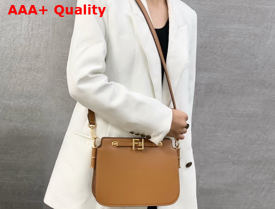 Fendi Touch Brown Leather Bag Replica