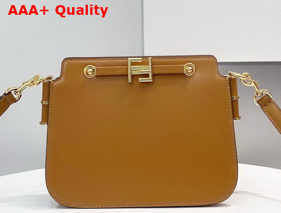 Fendi Touch Brown Leather Bag Replica