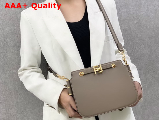 Fendi Touch Gray Leather Bag Replica