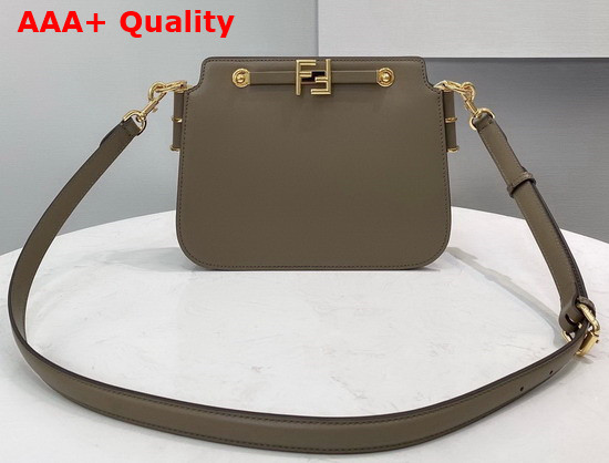 Fendi Touch Gray Leather Bag Replica