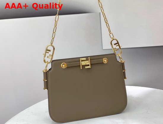 Fendi Touch Gray Leather Bag Replica