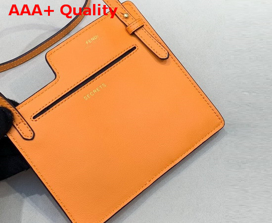 Fendi Two Pocket Mini Bag Orange Calf Leather Replica