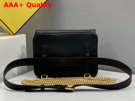 Fendi Upside Down Black Leather Bag Replica