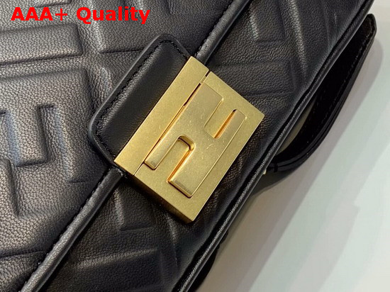 Fendi Upside Down Black Leather Bag Replica