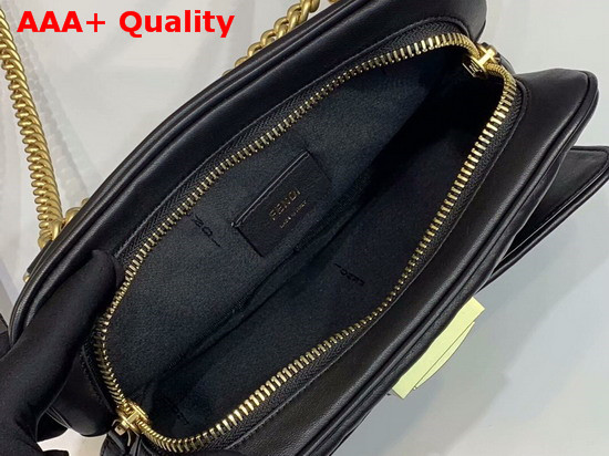 Fendi Upside Down Black Leather Bag Replica