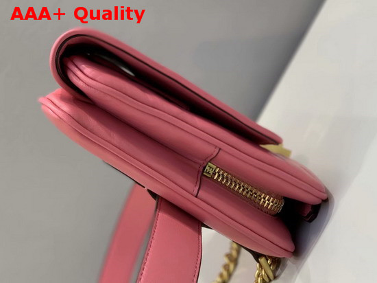 Fendi Upside Down Pink Leather Bag Replica