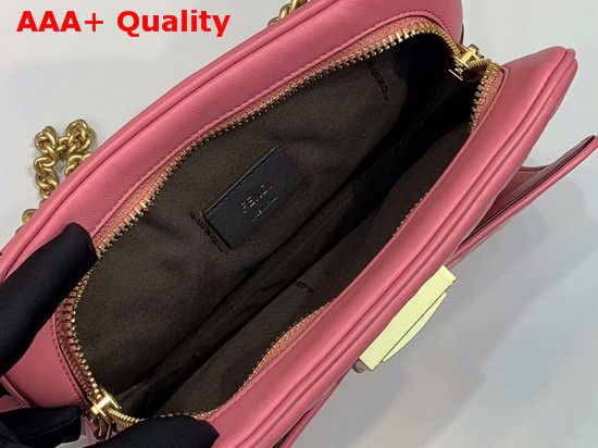 Fendi Upside Down Pink Leather Bag Replica