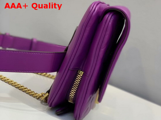 Fendi Upside Down Purple Leather Bag Replica