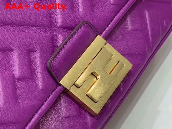 Fendi Upside Down Purple Leather Bag Replica