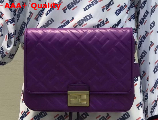 Fendi Upside Down Purple Leather Bag Replica