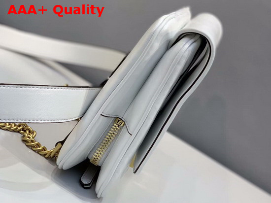 Fendi Upside Down White Leather Bag Replica