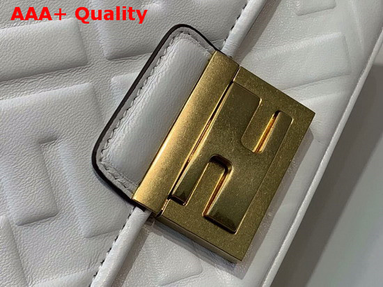 Fendi Upside Down White Leather Bag Replica