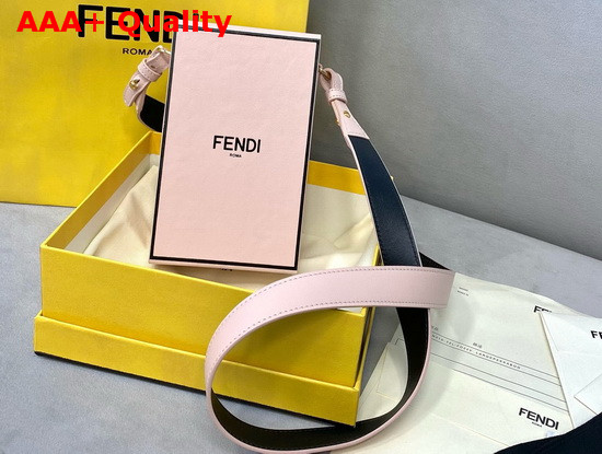 Fendi Vertical Box Pink Leather Bag Replica