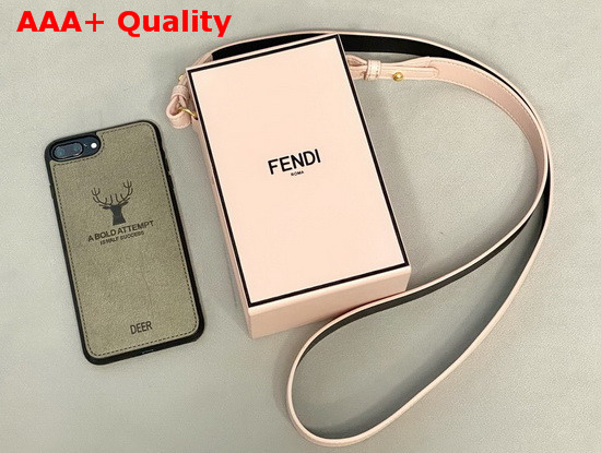 Fendi Vertical Box Pink Leather Bag Replica