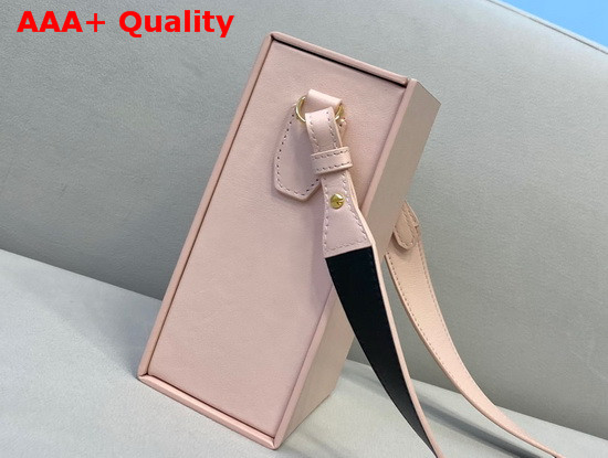 Fendi Vertical Box Pink Leather Bag Replica