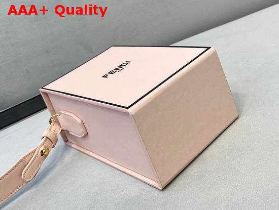 Fendi Vertical Box Pink Leather Bag Replica