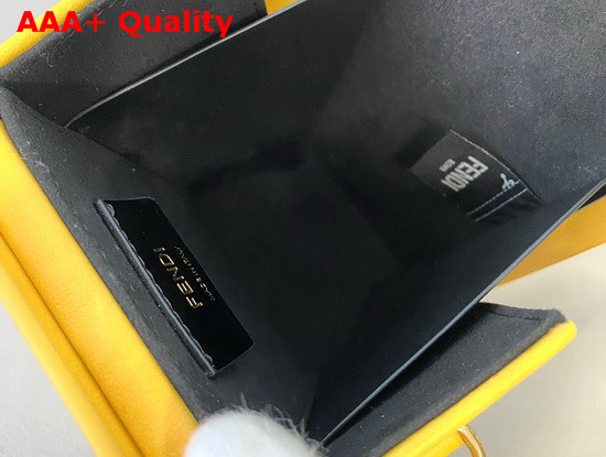 Fendi Vertical Box Yellow Leather Bag Replica