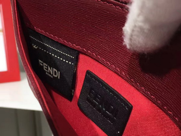 Fendi Wallet On Chain in Bordeaux Leather with Inlays For Sale