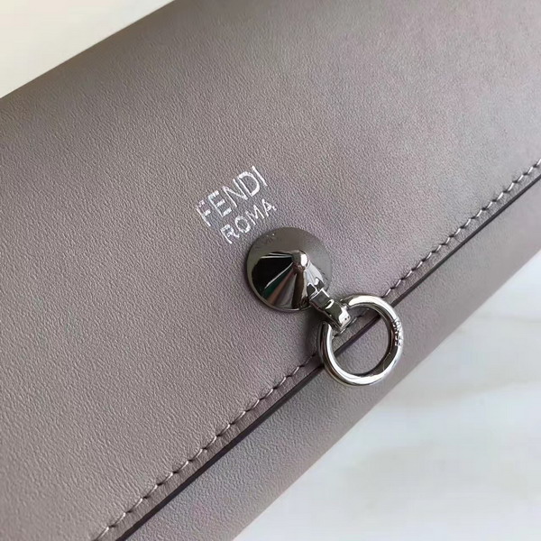 Fendi Wallet On Chain in Dove Grey Calfskin For Sale