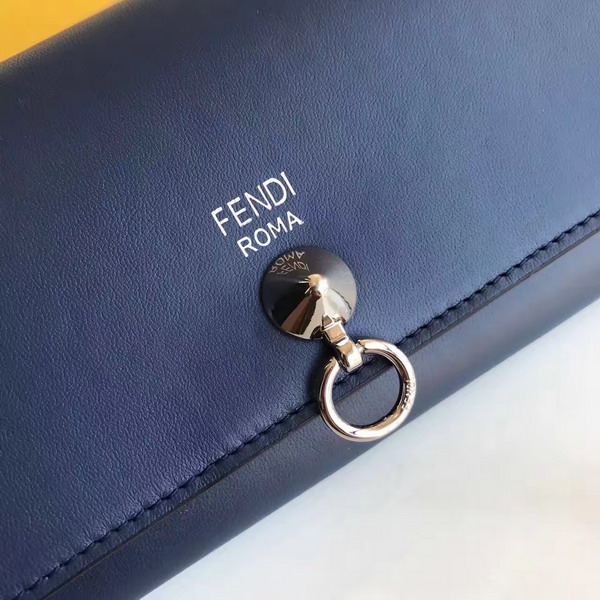 Fendi Wallet On Chain in Midnight Blue Calfskin For Sale