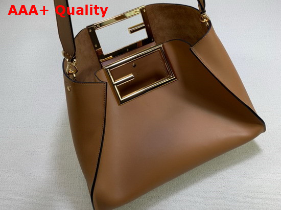 Fendi Way Medium Brown Leather Bag Replica