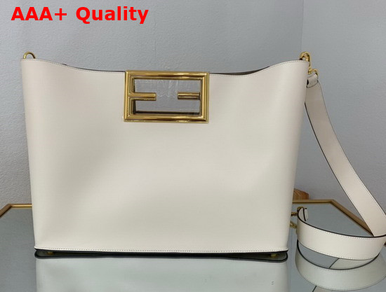 Fendi Way Medium White Leather Bag Replica