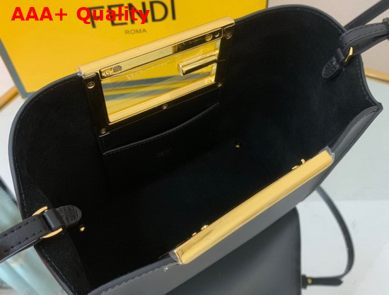 Fendi Way Small Black Leather Bag Replica