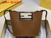 Fendi Way Small Brown Leather Bag Replica