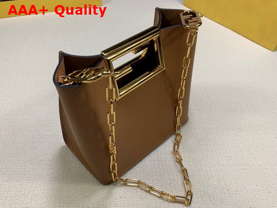 Fendi Way Small Brown Leather Bag Replica