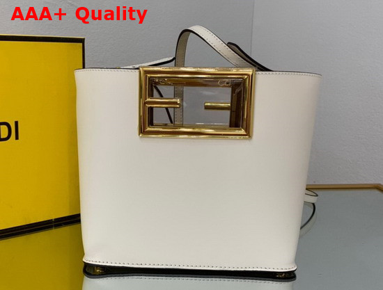 Fendi Way Small White Leather Bag Replica