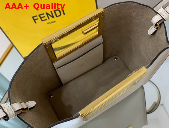 Fendi Way Small White Leather Bag Replica