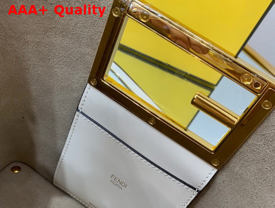 Fendi Way Small White Leather Bag Replica