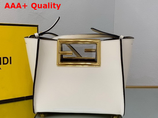 Fendi Way Small White Leather Bag Replica