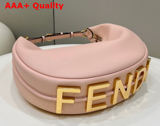 Fendigraphy Medium Leather Bag in Pink Replica