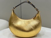 Fendigraphy Small Gold Leather Bag Replica