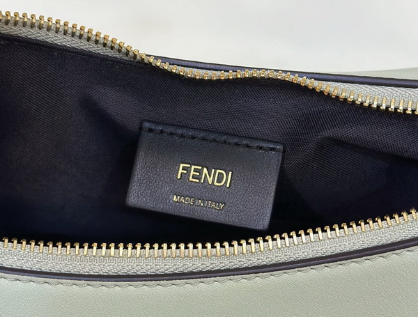 Fendigraphy Small Green Leather Bag Replica