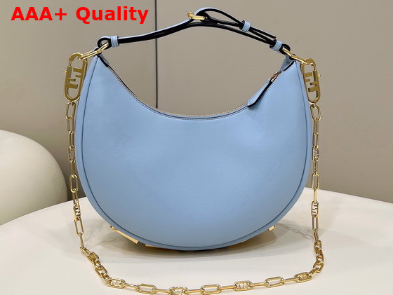 Fendigraphy Small Light Blue Leather Bag Replica