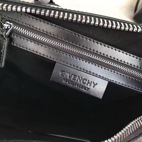 Givenchy Big Antigona Bag in Black Shiny Smooth Calfskin Silver Hardware For Sale