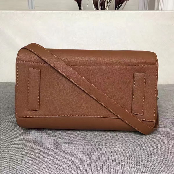 Givenchy Big Antigona Bag in Brown Goatskin Silver Hardware For Sale