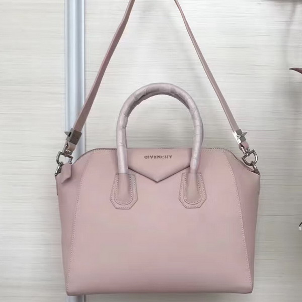 Givenchy Big Antigona Bag in Light Pink Goatskin Silver Hardware For Sale