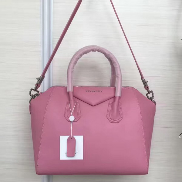 Givenchy Big Antigona Bag in Pink Goatskin Silver Hardware For Sale