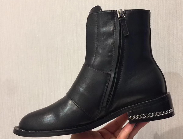 Givenchy Double Chain Ankle Boots in Black Calfskin Leather For Sale