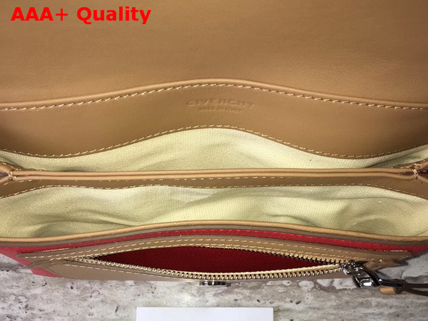 Givenchy Duetto Cross Body Bag in Beige and Orange Grained and Smooth Leather Replica